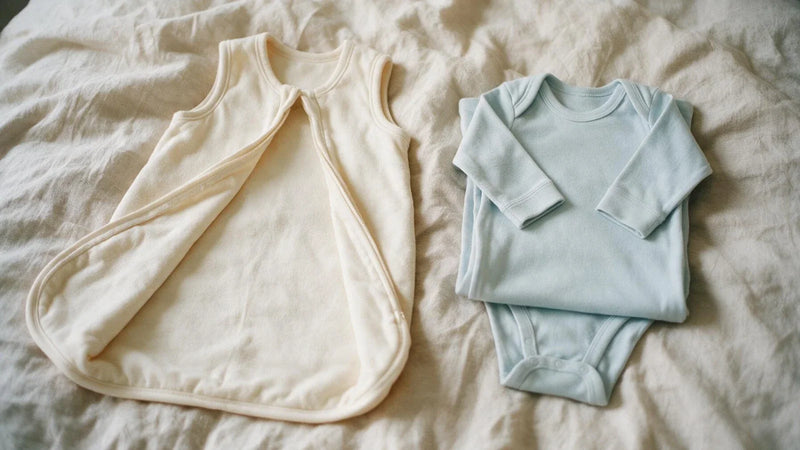 A wearable blanket opened out flat next to the pyjamas it goes over, because it was never one or the other.