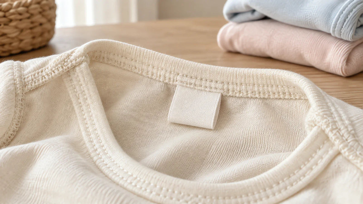 La costura y la pequeña etiqueta cosida en la nuca de un pijama, que es donde se decide todo esto mucho antes de que tú lo veas.