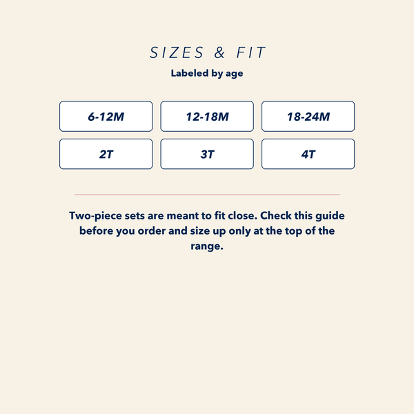 Size and fit guide for the JOWI Pink Floral Pajama Set, listing every size offered and how to choose between two [plate]