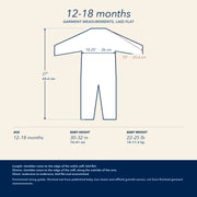 12-18 months —  garment measurements for the 12-18-months size